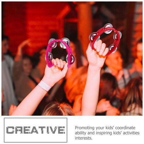 Handheld tambourine double row 2 pcs 2