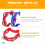 Handheld tambourine double row 2 pcs 6