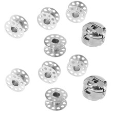 2X Domestic Sewing Machine Bobbin Case + 4 Bobbins Will Fit, Janome,Singer + More