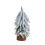 Flocked Mini Christmas Tree Set with Wooden Base 3-Pack 1