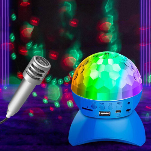 Crystal Ball Disco Bluetooth LED Party Speaker with FM, 2