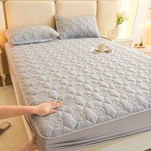 Protège-matelas matelassé Twfbrm Queen, coussin rafraîchissant à fleurs 3D, coton doux et respirant, poches profondes, élastique, lavable en