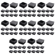 80 Pcs Plastic Square Blanking End Cap Tubing Tube Inserts 38mm X 38mm