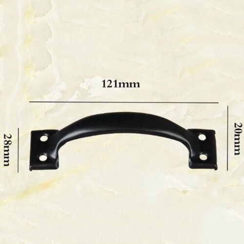 Leke barn door handle black 5 inch 2 pcs 1