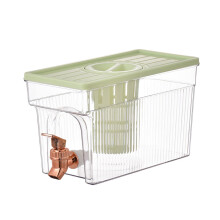 Distributeur de boissons Wzzjkit pour réfrigérateur avec robinet, couvercles étanches, distributeur de boissons en plastique scellé compatible