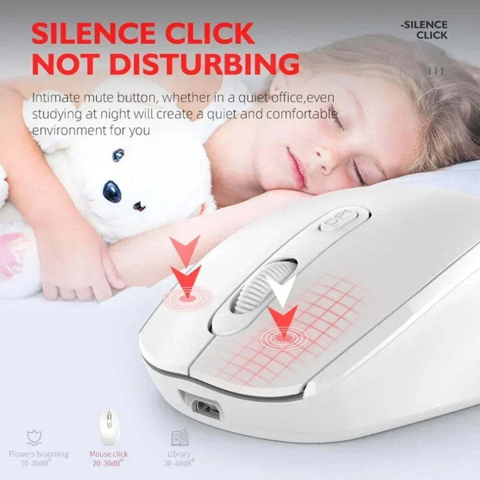 Rechargeable Bluetooth Wireless Mouse 1600 Dpi 972745803515