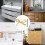 KDJ bow-shaped kitchen cabinet knobs gold brass 12-pack 6