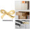 KDJ bow-shaped kitchen cabinet knobs gold brass 12-pack 7