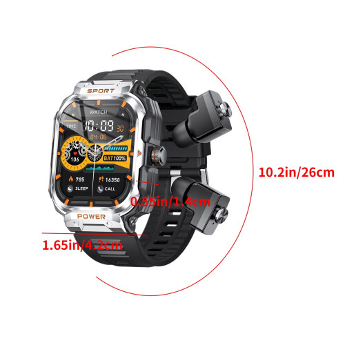 Έξυπνο ρολόι για άνδρες με λειτουργία Bluetooth Call NFC Sport 2,01" 1