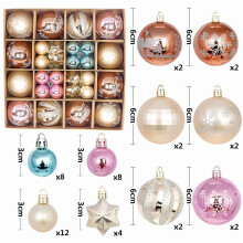 Christmas Tree Ornaments Shatterproof Coffee Champagne Gold