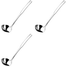 3X Kitchen Soup Ladle 304 Stainless Steel Punch Luminous Ladell Spoons with Pour Spout Gravy Ladles 11.8 Inch