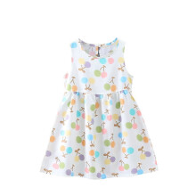 Ärmelloses Kleid für Kleinkinder, weiß mit Grafikmuster, 5 Jahre