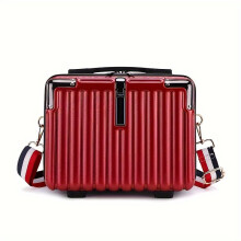 (Red) Luggage Large Capacity Suitcase Fashion Simple Student Luggage Carry-on Makeup Case