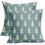 Kerstboom kussenhoezen 18x18 rood rustiek set van 2 1