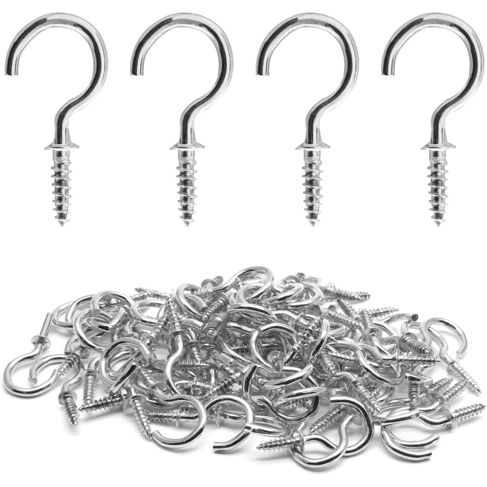 Kiibsot Ceiling Cup Hooks Self-Tapping 1 Inch 100 Pcs 900223607164