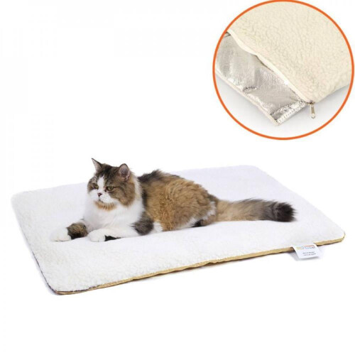 Self-Warming Cat Bed Pad Thermal Waterproof 23.62" x 17.72" 2