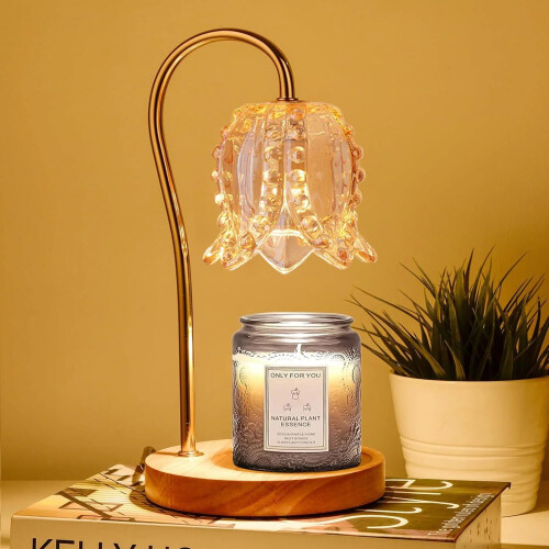 Scaldacandele con timer, dimmer e regolazione dell'altezza.