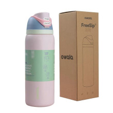 Garrafa térmica off-white de 710ml na cor Lotus