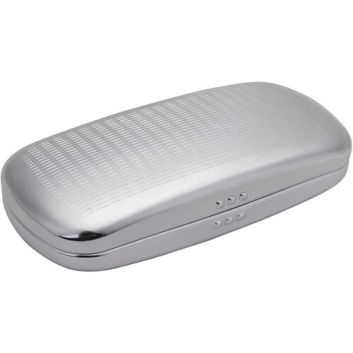 Aluminum sunglasses case with stripes hard shell