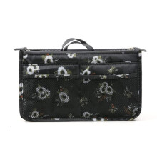 Conjunto de bolso con diseño de flores negras, talla única.