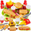 Set da cucina giocattolo per bambini: hamburger e attività educative 1