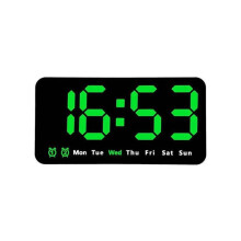 Digitaalinen seinäkello LED 9 tuumaa 12/24 tunnin vihreä valo