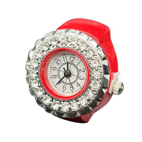 Montre-bague numérique rouge