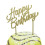 Birthday Cake Decoration Sign Gold One Size 1