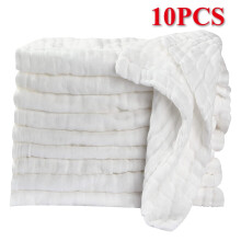 Muslin Baby Wipes Cotton Wash Cloths 1010 inch 10-Pack