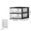ZUBKTE transparente Schreibtisch-Organizer-Schubladen, 3er-Pack 3