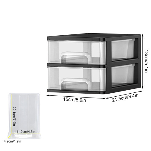 ZUBKTE transparente Schreibtisch-Organizer-Schubladen, 3er-Pack 2