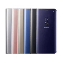 Samsung S8 clear view flip case silver
