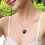 Universe hart hanger ketting dubbelzijdig glas 4