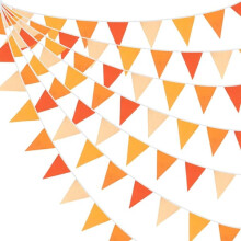 Cotton Triangle Flag Garland 36 pcs 36 feet Autumn