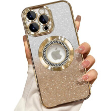 Étui magnétique à paillettes Misscase pour iPhone 16 Pro Max avec carte