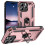 Coque iPhone 16 Pro Max antichoc avec anneau hybride or rose 1