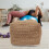 Square pouf ottoman handmade cotton linen footstool 7
