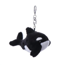Porte-clés baleine en peluche, série animaux marins, 1 pièce