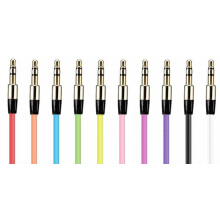 AUX kábel, 3,5 mm, aranyozott, 2 db-os csomag, rózsaszín