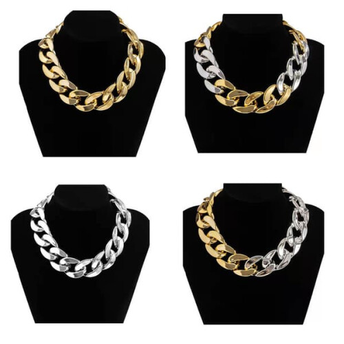 Acryl grove ketting dames gothic choker 4-pack