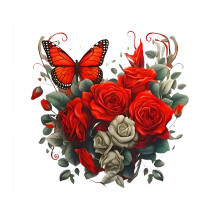 Adesivos de parede de vinil com rosas românticas, à prova d'água, 12 peças.