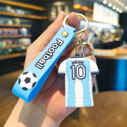 Μπρελόκ ποδοσφαίρου Messi αθλητικό σουβενίρ 4 τεμάχια