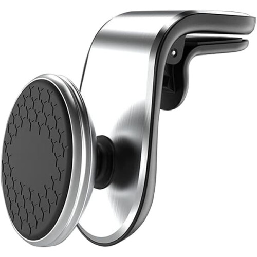 Magnetic Car Phone Holder Air Vent Mount Silver