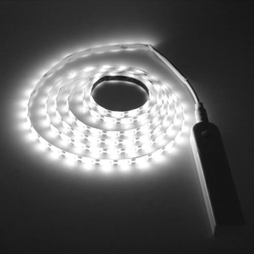 LED-lichtstrip met PIR-bewegingssensor, koel wit, 3 meter