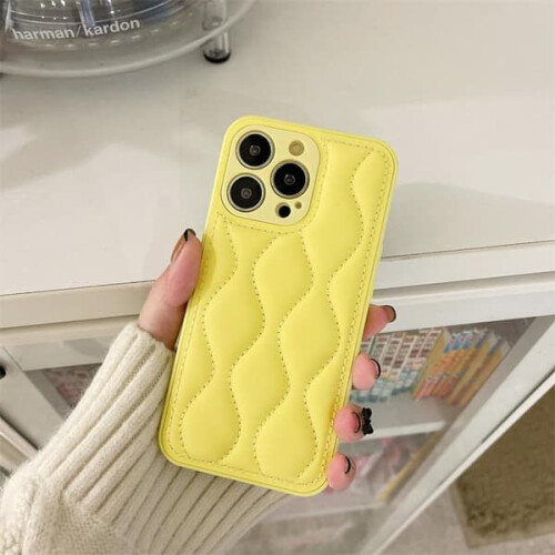 Étui rembourré pour iPhone 13, brodé blanc, taille unique
