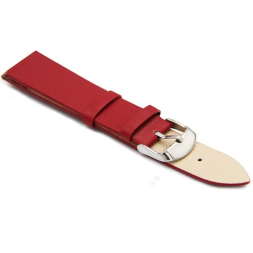 Uhrenarmband Rot Glatt Bequem 12 mm