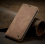 Étui en cuir marron clair pour Samsung S22 1
