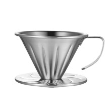 Filtre à café en acier inoxydable en forme de V pour infusion manuelle