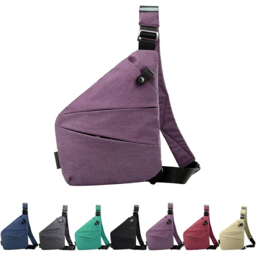 Borsa a tracolla antifurto per uomo e donna, confezione da 1.