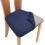 Chair Covers Navy Blue Stretchy Removable 4PCS 1